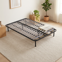 Cadre de lit king size de luxe en métal avec sommier à lattes, pièce de rechange haut de gamme, compatible avec les meubles de chambre, pièces d'assemblage en gros pour usine