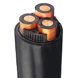Copper Conductor 3 Core XLPE Armored Electrical Power Cable