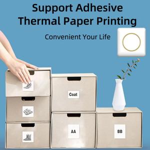 Mini <span class=keywords><strong>imprimante</strong></span> de codes à barres thermique portable sans fil BT Connect Phone Printer Use Image Note Print And14rolls Paper - Product Image 2