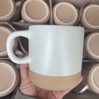 Mug à café en céramique à blocs de couleur mat et brillant, avec logo personnalisé, en porcelaine, pour la maison, le bureau ou comme cadeau