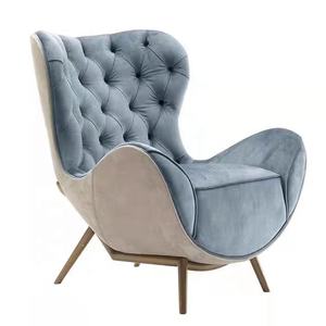 Đồ nội thất sofa Set t/t Ghế bành Ghế phòng khách phòng chờ đơn Sofa nhà vải thiết kế hiện đại ackengolditablewarehotel nhung - Product Image 1