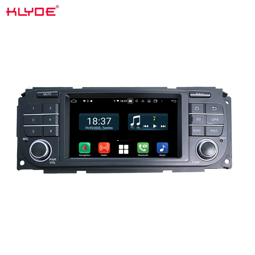 Autoradio 5 ", android 10, lecteur stéréo, GPS, carplay, écran vidéo, pour voiture Grand Cherokee, Chrysler, Auto