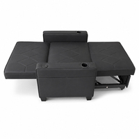Modernes Minimalistisches Einzelsitzer-Schlafsofa mit Getränkehaltern und USB-Anschlüssen für Schlafzimmer, Apartments und Kleine Räume
