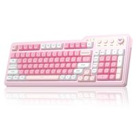 Clavier sans fil AULA F3099 2,4 GHz avec rétroéclairage chromatique, multi-appareils, batterie intégrée, clavier de saisie pour ordinateur domestique