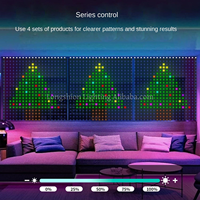 Guirlandes lumineuses LED RGB de Noël, rideau lumineux dynamique, éclairage mural DIY, adressable, pour la décoration de la maison intelligente, salon