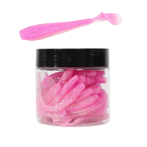 50pcs/Lot Soft Lures Silicone Worms Baits 5.5cm 6.5cm Worm Bait T Tail JNCFISH <strong>Thread</strong> Soft Bait <strong>Fishing</strong> Lure Set <strong>Fishing</strong> Tackle - Product Image 1