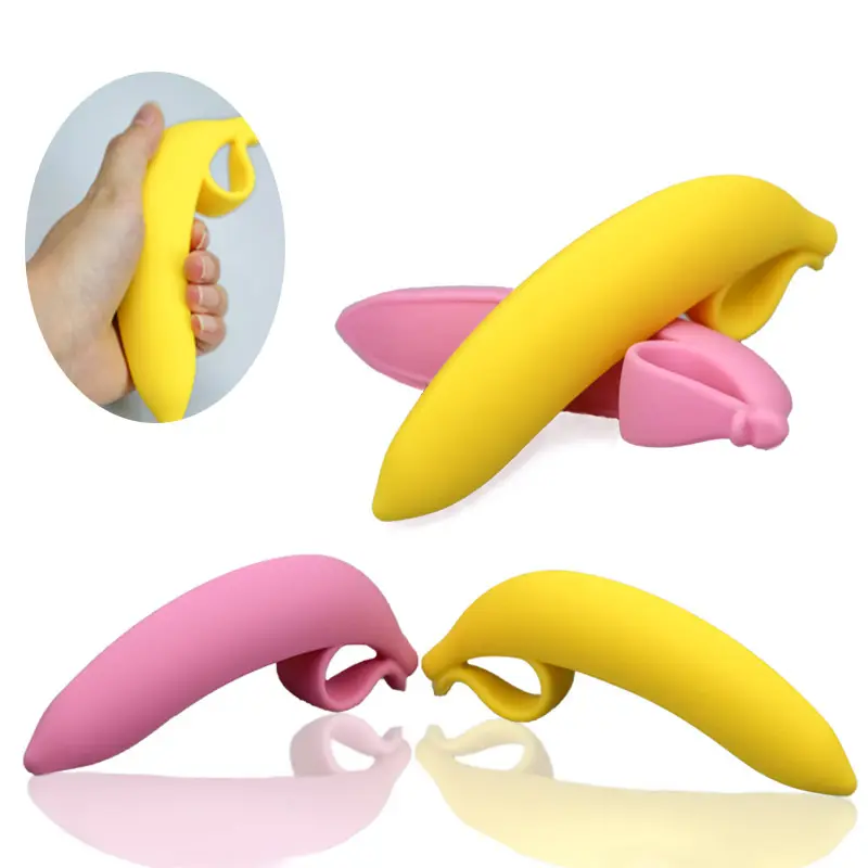 Mini consolador de silicona con forma de plátano para mujer, Juguetes sexuales con tapón anal, clítoris, punto G, Juguetes sexuales de placer
