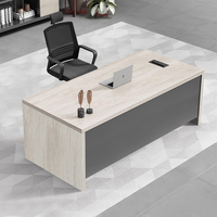 LR-BD-028 haut de gamme moderne en forme de L bureau d'ordinateur de bureau de direction meubles de luxe pour immeuble de bureaux de PDG pour haute puissance