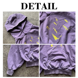Custom Streetwear Hoodie Cotton Oversize Hoodies 100% Cotton Heavyweight Printed Logo Hoodies for Men Acid Wash Hoodie - Product Image 6
