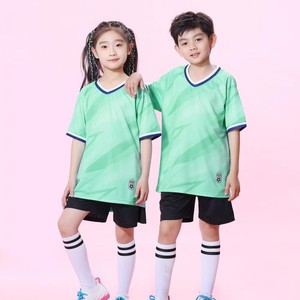 Children <b>Soccer</b> Jersey Set Quick Dry Round Neck Unisex All Seasons Sublimated Print 280gsm Football Uniforms for Kids - Product Image 4