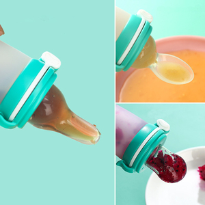 <span class=keywords><strong>Biberon</strong></span> multifonctionnel 3-en-1 en silicone pour pâte de riz, sucette à fruits, <span class=keywords><strong>biberon</strong></span> doseur pour médicaments avec cuillère distributeur - Product Image 4