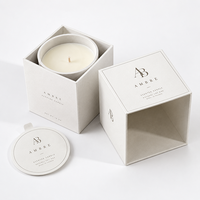 Boîte de rangement rectangulaire personnalisée haut de gamme de luxe en deux parties pour bougies parfumées, emballage rigide avec fermeture magnétique