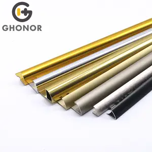 Wall Curved Ceramic Corner Decorative KING Hole Quarter Round Corners Curve Edge Border Gold Tile Trim Aluminum