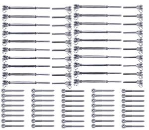 Kit <span class=keywords><strong>de</strong></span> Herrajes para Barandilla <span class=keywords><strong>de</strong></span> <span class=keywords><strong>Cable</strong></span> con Ángulo Ajustable, Compatible con <span class=keywords><strong>Cable</strong></span> <span class=keywords><strong>de</strong></span> <span class=keywords><strong>Acero</strong></span> Inoxidable <span class=keywords><strong>de</strong></span> 1/<span class=keywords><strong>8</strong></span> Pulgadas - Product Image 1