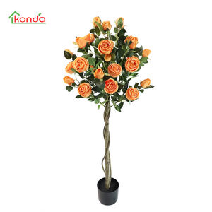 Vente en gros <span class=keywords><strong>de</strong></span> roses en soie pour fête <span class=keywords><strong>de</strong></span> mariage Petites fleurs Arbre floral artificiel pour décoration <span class=keywords><strong>de</strong></span> mariage - Product Image 3