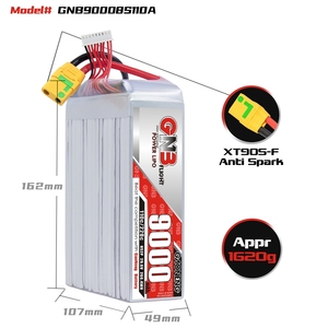แบตเตอรี่ GAONENG GNB ความจุสูง 110C 220C 9000MAH 29.6V XT90S สำหรับโดรนขนาดใหญ่ 8S แบตเตอรี่สำหรับโดรนบิน - Product Image 2