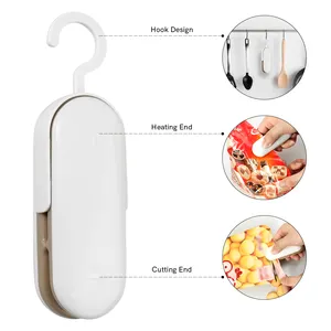 Cozinha mini seladora de alimentos portátil, saco plástico manual para alimentos, máquina de aquecimento, produto doméstico para cozinha
