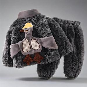 2025 Venta caliente bebé niño forro polar dibujos animados <span class=keywords><strong>ropa</strong></span> de casa 2 piezas salida de fábrica - Product Image 5