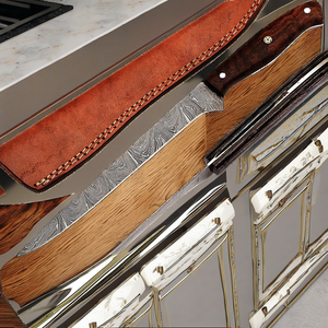 Cuchillo de Filetear de Acero de Damasco Hecho a Mano, Ecológico, Estilo Vintage, Acabado Pulido, para Diestros, Mango de Madera de Alta Calidad - Product Image 2