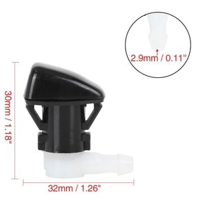 Dodge Durango Windshield <b>Washer</b> Nozzles 68269108AA Mechanical Plastic Fitment 2011-2022 - Product Image 2