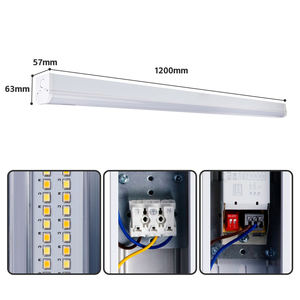Free Sample the Best Lighting Customized White Professional Office Modern Design Lighting Pendant <b>Led</b> Linear <b>Tube</b> Light - Product Image 3