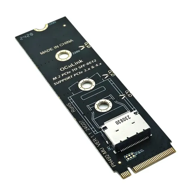 M.2 NVMe PCIe to Oculink Female Dock Adapter SFF-8612/SFF-8611 Made in China & Guatemala in Stock