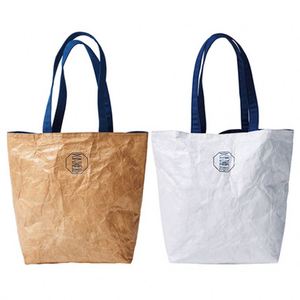 Eco-Friendly Custom Printed Logo Storage Bag Washable Kraft Paper Handbag for Shopping Durable and Stylish - Product Image 1