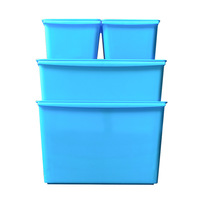 Caixa de Armazenamento Plástica Grande Empilhável, Impermeável e Durável, Capacidade de 20-35L, Design Moderno para Armazenamento de Brinquedos e Livros no Escritório