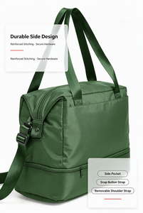 Dark Green Duffel <b>Bags</b> for <b>Men</b> Women <b>Overnight</b> Weekend Gym <b>Bag</b> with Shoes Compartment Duffle <b>Bag</b> for Travel 45L Expandable - Product Image 1