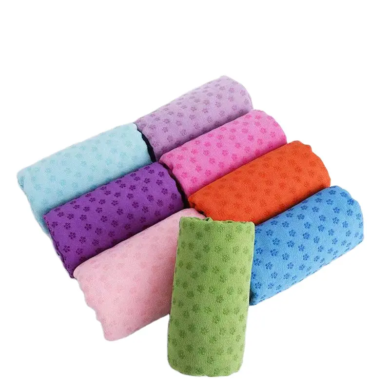 Stickyfiber Yoga havluları, sıcak Yoga mat havlu Waffle doku için kaymaz kravat-boya, emici kokusuz mikrofiber Yoga mat battaniye