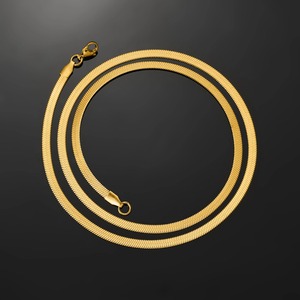 Collier en acier inoxydable plaqué or, chaîne de lame de haute qualité, mode, pour hommes et femmes, accessoires de bijoux, cadeau DIY - Product Image 5