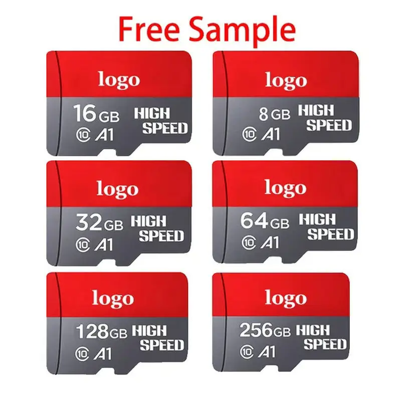 En satış özel LOGO TF kart 8GB 16GB 32GB 64GB 128GB 256GB cep telefonu için 512GB toptan hafıza kartları