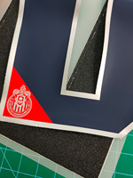 Camiseta de Chivas 26-27 para el Hogar, Diseño de Dibujos Animados con Transferencia Térmica de Plastisol, Calcomanías Termoadhesivas de Alta Calidad