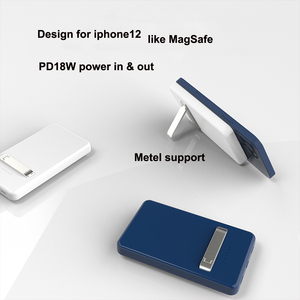 Siêu mỏng 5000mAh Li-polymer pin 3-in-1 ngân hàng điện từ sạc không dây PVC Chất liệu chủ PD 18 Wát sạc nhanh - Product Image 4