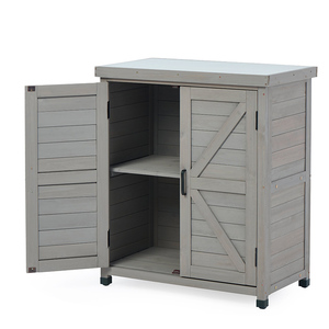 Outdoor Large Wood Shed Garden Easy Assemble Solid Wood Wooden Storage Box Outdoor Storage Cabinet
