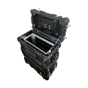Flight Rack Case 4U Shockproof Plastic Hard Case For 19 Inch Rugged Case