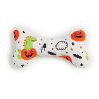 Jouet en os de chien d'Halloween Jouet en peluche en peluche rempli de coton écologique avec sondeur BB intégré