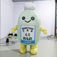 Costume gonflable publicitaire personnalisé en forme de bouteille de colle de dessin animé, en tissu Oxford, avec pompe à air électrique, pour événements et décoration
