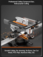 Scie sur Table Multifonctionnelle, Scie à Onglet Radiale et Combinée pour le Travail du Bois