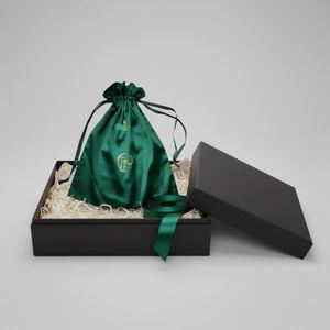 Silk Satin Underwear Storage <b>Pouch</b> Dust-Proof <b>Drawstring</b> Bag Eco-Friendly & Fashion 20x30cm Custom Gift Bag - Product Image 1
