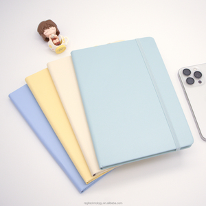 Dễ thương <span class=keywords><strong>A5</strong></span> Macaron Shades Da Nhật ký máy tính xách tay 100 sheets đặt hàng số lượng lớn cho các quán cà phê Nhà sách chủ đề may ràng buộc đàn hồi đóng cửa - Product Image 1