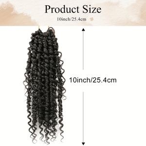 Trenzas de ganchillo pretorcidas, extensiones de cabello trenzado de pasión Bohemia esponjosas y suaves, cabello de ganchillo torcido Boho Goddess <span class=keywords><strong>Passion</strong></span> Twist - Product Image 2