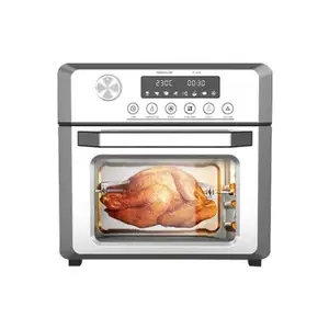 Exigência do mercado lcd tela extra grande capacidade fm1801 oilless turbo pizza pan com conjunto de acessórios forno de ar digital