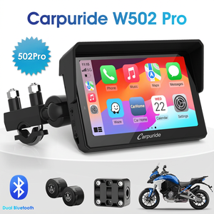 Carpuride W502 Pro Moto Carplay, <span class=keywords><strong>Alternativa</strong></span> a Givi Navifly NF6, Schermo Touch da 5 Pollici per Sportster Tenere 700 - Product Image 1