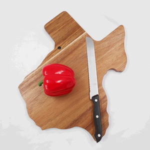 Planche à découper en bois en forme de carte du Texas 35,6x34x1,5cm, bloc de découpe multifonctionnel pour la cuisine - Product Image 4