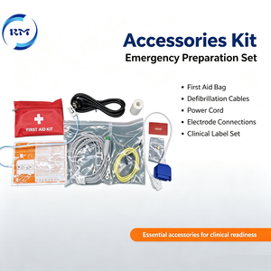 Défibrillateur portable biphasique avec moniteur <span class=keywords><strong>AED</strong></span>, enregistreur ECG, surveillance SpO2 et NIBP pour situations d'urgence (usage public) - Product Image 6
