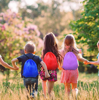 Sacs à Dos d'École pour Enfants Pliables et Multicolores avec Impression Personnalisée, Sacs de Sport d'Extérieur à Cordon en Polyester 210D pour Marathon
