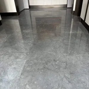 JM Stone all'ingrosso pietra naturale argento grigio marmo piastrelle per pavimenti in marmo grigio scale sfondo piastrelle per pareti