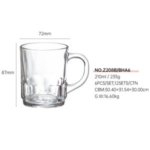 Venta al por mayor precio barato martillo <span class=keywords><strong>Royalex</strong></span> té cerveza café taza de cristal grabado hielo grieta diseño taza de capuchino con asa - Product Image 4