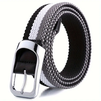 Cinturón elástico OEM para palos de golf, cinturón de golf tejido de 3,4 cm, cinturones de golf con logotipo de equipo deportivo personalizado Unisex, cinturones de golf de 2017